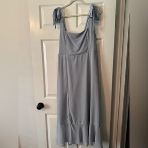 Show Me Your MuMu Pale Blue Tie-Shoulder Maxi Dress